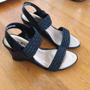 Coach and Four black wedges